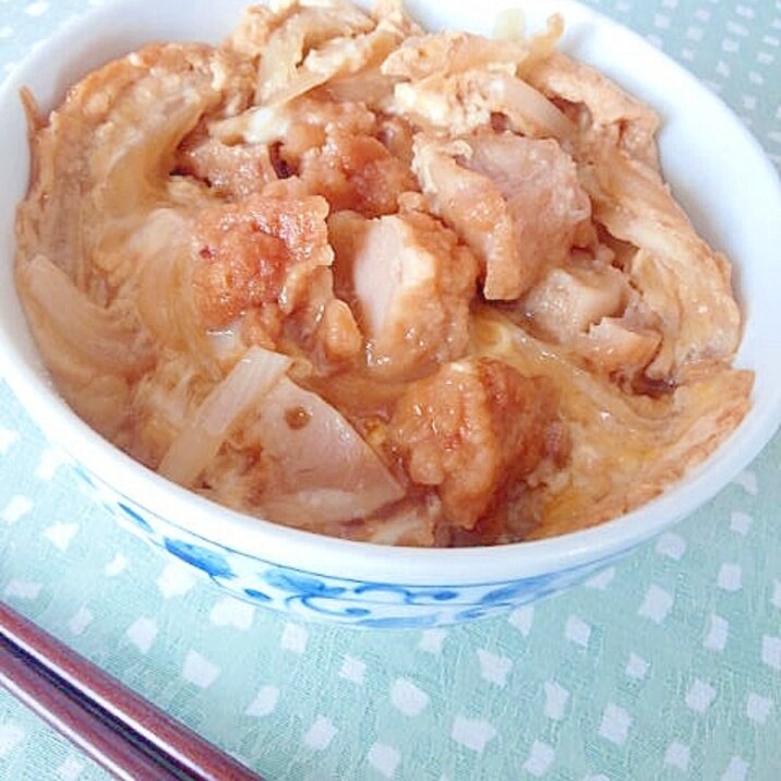 冷凍唐揚げで簡単親子丼